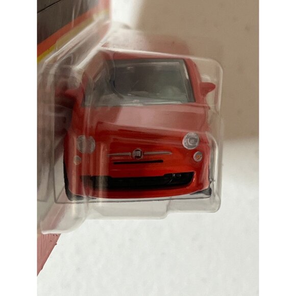 Matchbox 2019 Fiat 500 Turbo Orange Long Card Metal Parts 1:64 Car - Picture 5 of 6